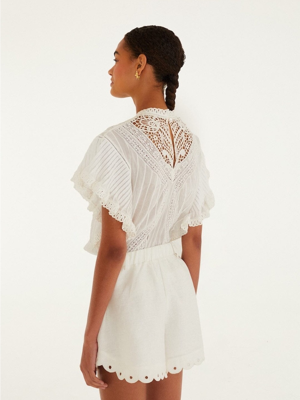 FARM RIO Off-White Artisanal Short - Picture 3 of 4
